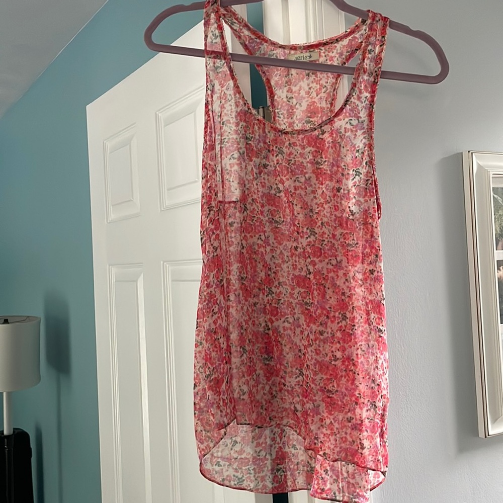 Sheer aerie pink tank